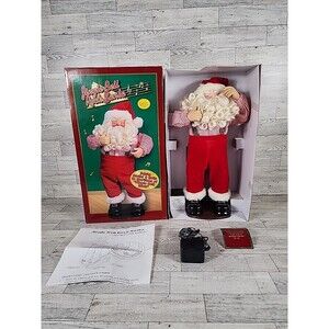 Vintage 1998 Jingle Bell Rock Santa Claus Animated Dancing Musical Tested Works